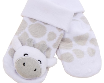 Calcetines con sonajero de jirafa bebé