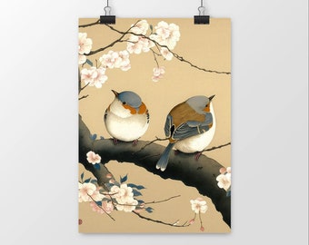Ohara koson, ohara koson print style, japanese wall art, feng shui decor, printable wall art, vintage bird japanese art