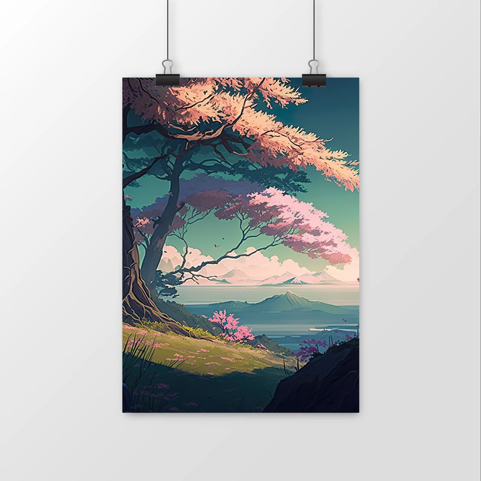 Poster zen - Brindilles fleuries -160