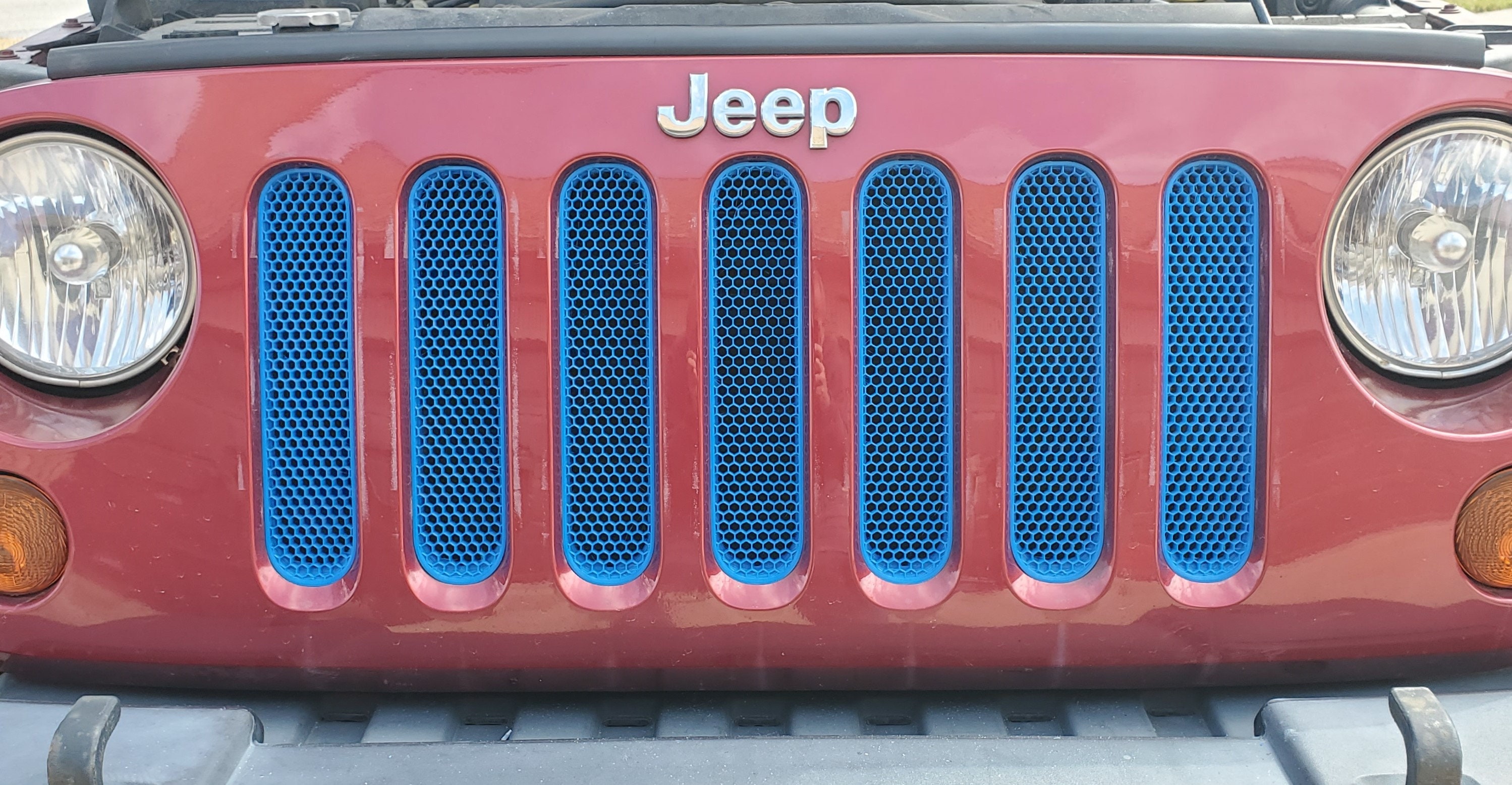 Solid Blue Grill Inserts for the Jeep Wrangler JK Etsy