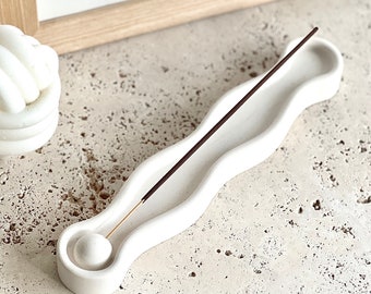 Abstract Incense Holder | Sustainable Eco-Friendly Homeware | Unique Jesmonite Handmade Home Decor | Aromatherapy Burner Gift Personalised