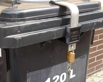 Mülltonnen Schloss mit Edelstahlbügel für 120 L Mülltonnen von GT, Rostfrei