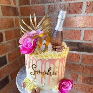 Cake Name charm, cake charm name, custom cake charm. personalised cake charm, mirror cake charm, age cake charm image 10