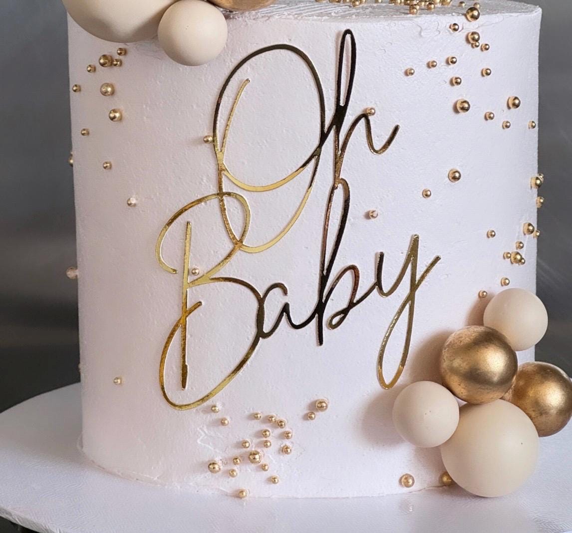 Oh baby Cake charm, baby shower cake topper, baby shower decorations, gender reveal baby shower, oh baby charm