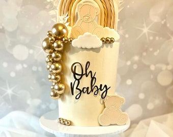 Oh baby Cake charm, baby shower cake topper, baby shower decorations, gender reveal baby shower, oh baby charm