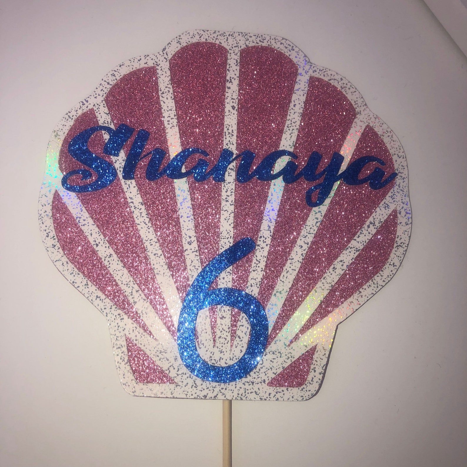 Mermaid Cake Topper / Shell Cake Topper / Under the Sea / Glitter ...