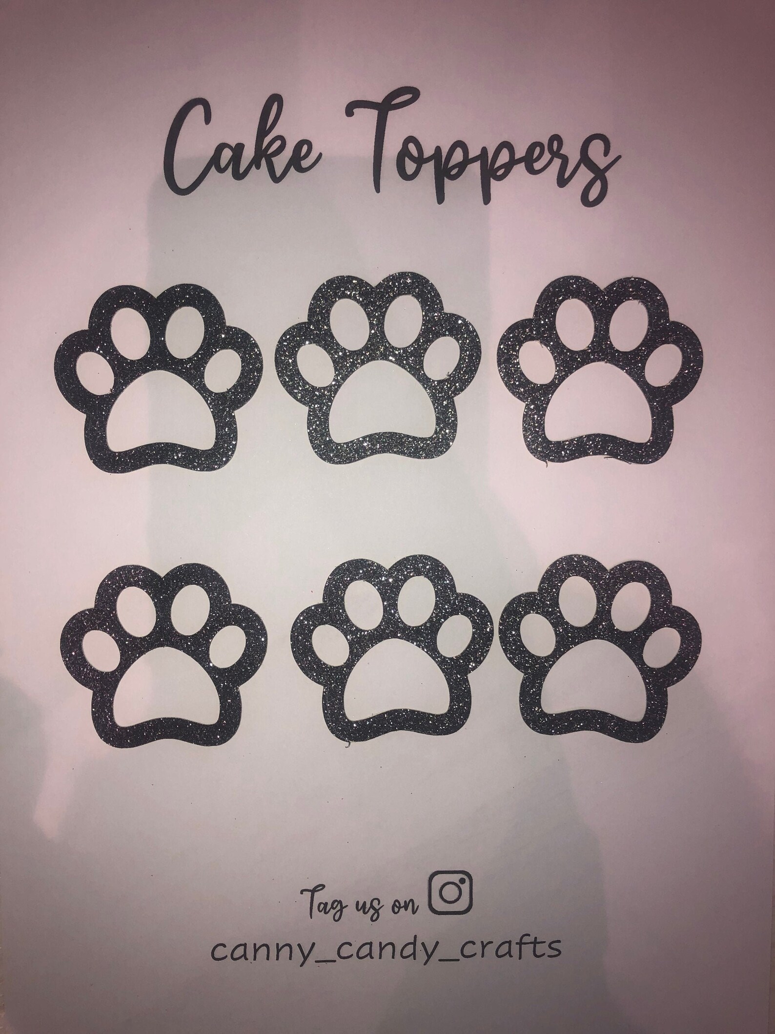 Paw Print Cupcake Toppers Dog Cake Topper Dog Birthday - Etsy UK