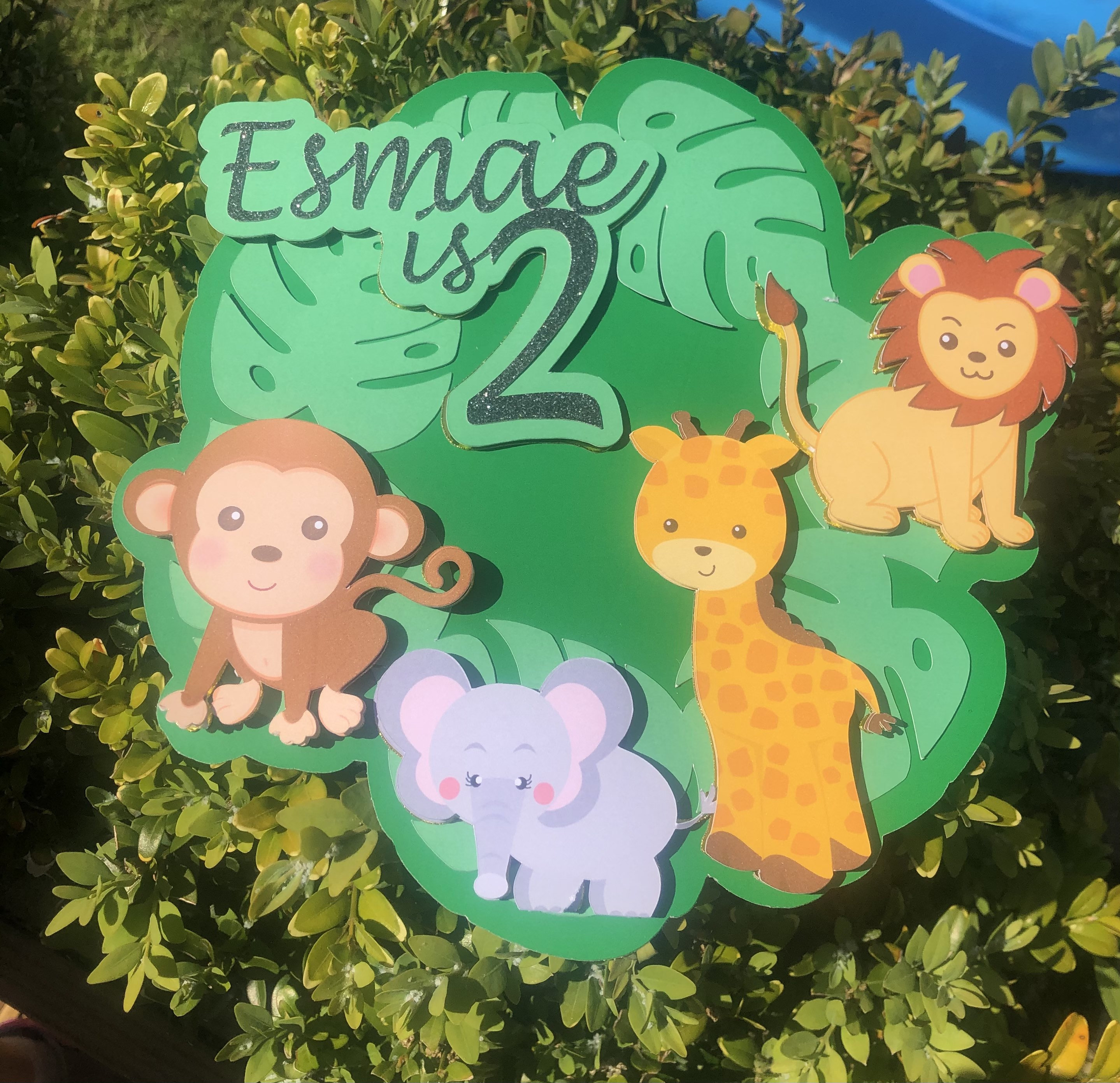 Jungle theme cake topper Jungle Theme party Decor lion | Etsy