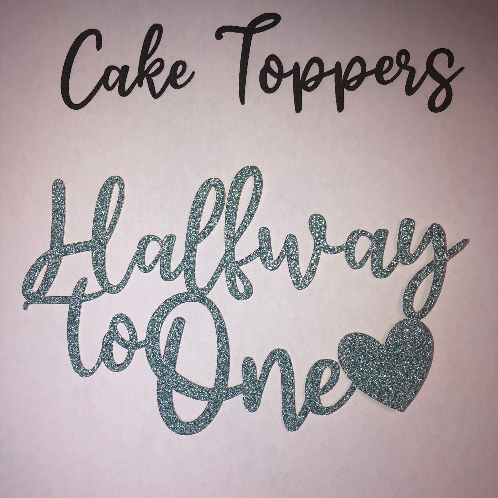 Half birthday half birthday cake topper halfway to one half Etsy