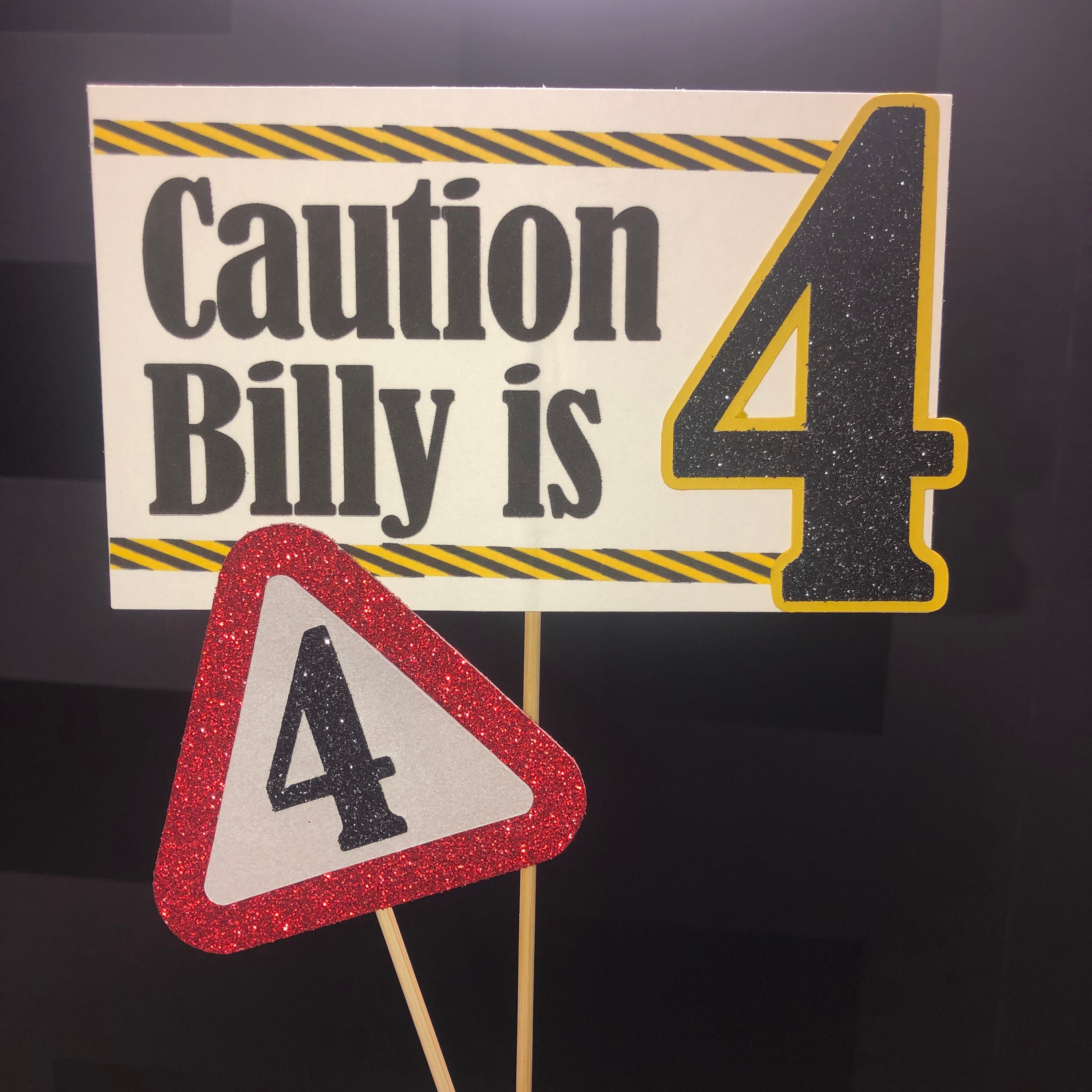 Construction Cake Toppers Personalised Construction Toppers Etsy UK