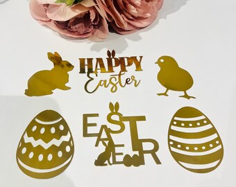 Easter cupcake toppers x 6, happy Easter cupcake toppers, easter party, easter themed party, easter cake topper, easter decor