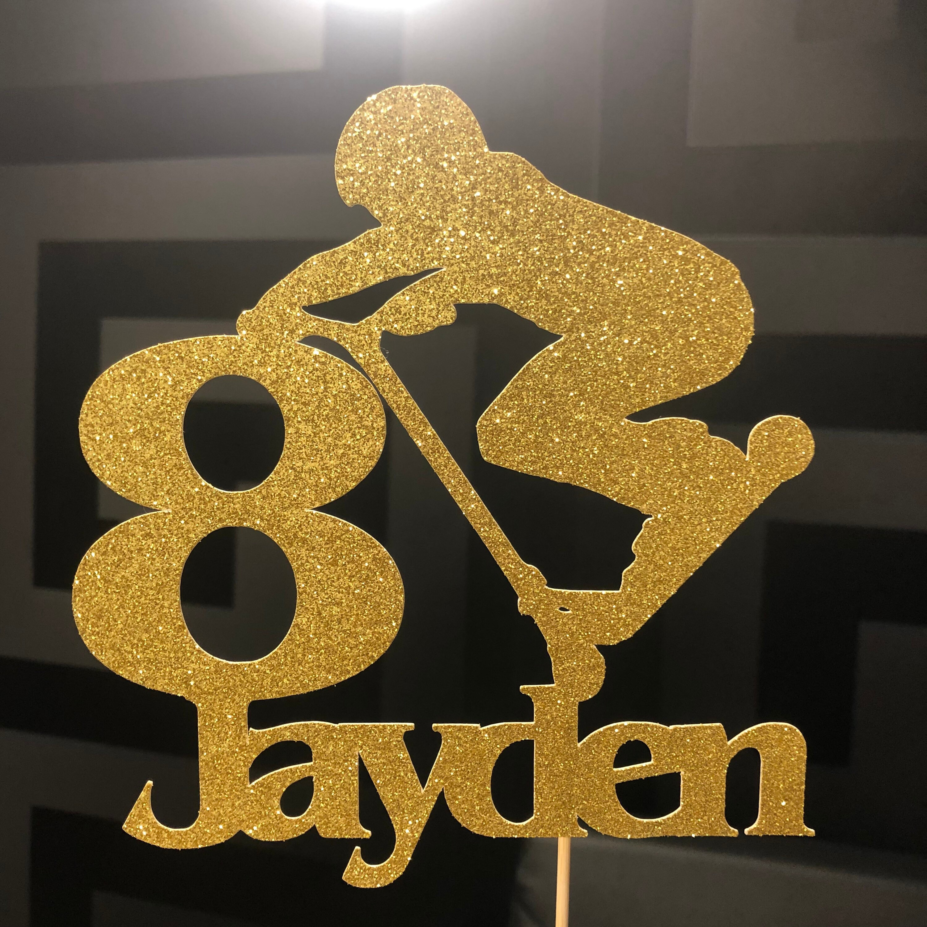 Personalised scooter cake topper glitter scooter cake topper Etsy