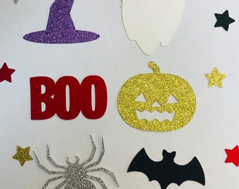 Halloween Cupcake Topper x 6, boo cupcake topper, pumpkin cupcake, witch cupcake, ghost cupcake topper