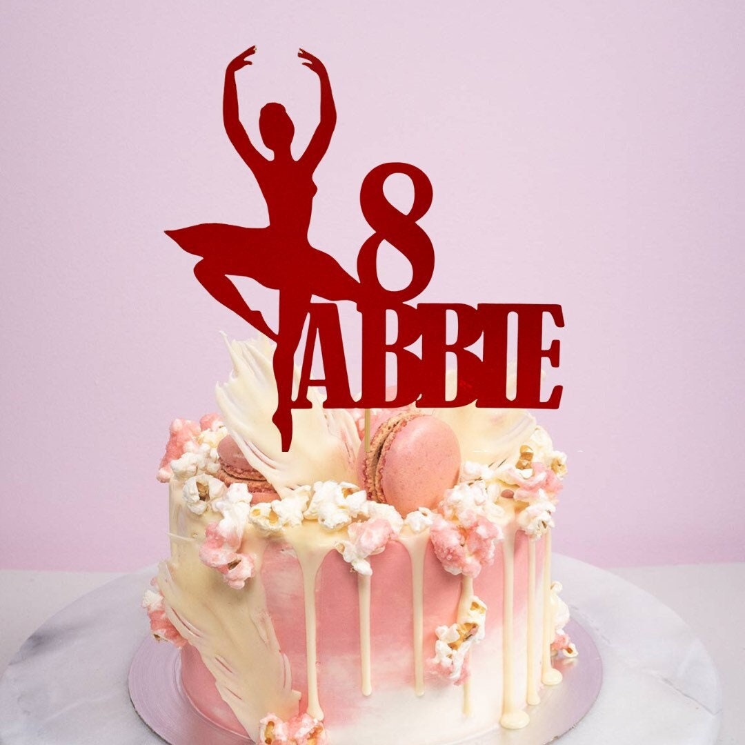 Ballerina cake topper, ballerina topper, ballerina party, personalised  ballerina cake topper, dancer cake topper