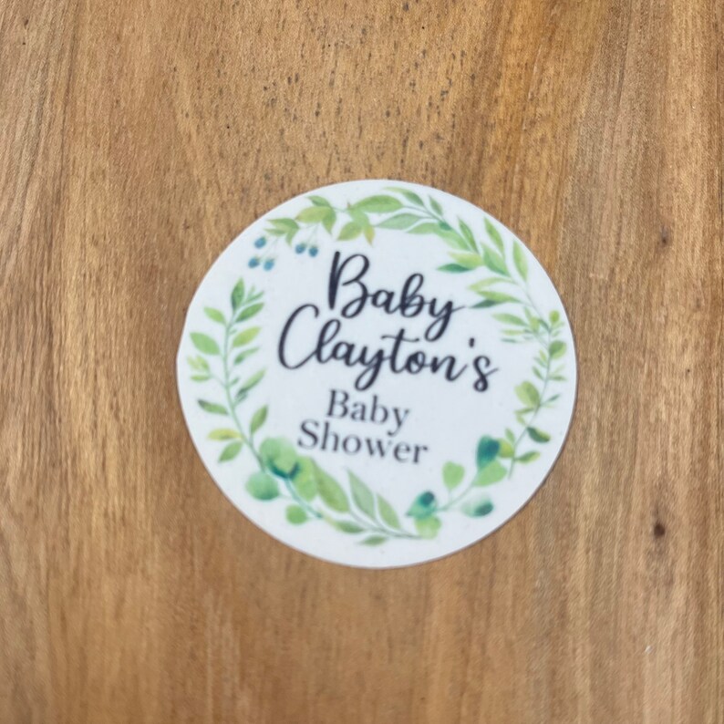 Edible Personalised Cupcake Toppers Pretty Greenery Floral Etsy UK