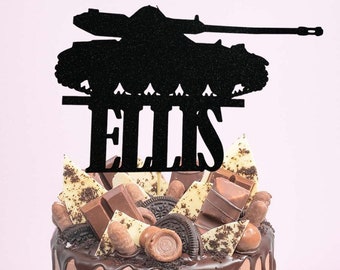 Personalised army tank soldiers Cake Topper, army tank Cake Topper , military cake topper