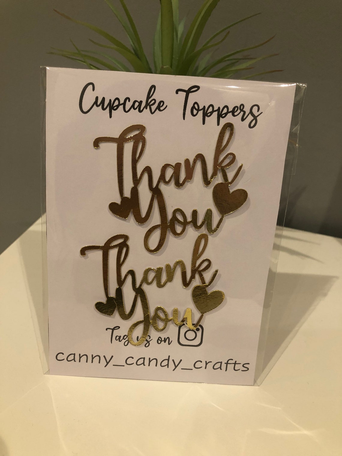 Thank You Cupcake Toppers Cake Toppers Thanks Cupcake Etsy