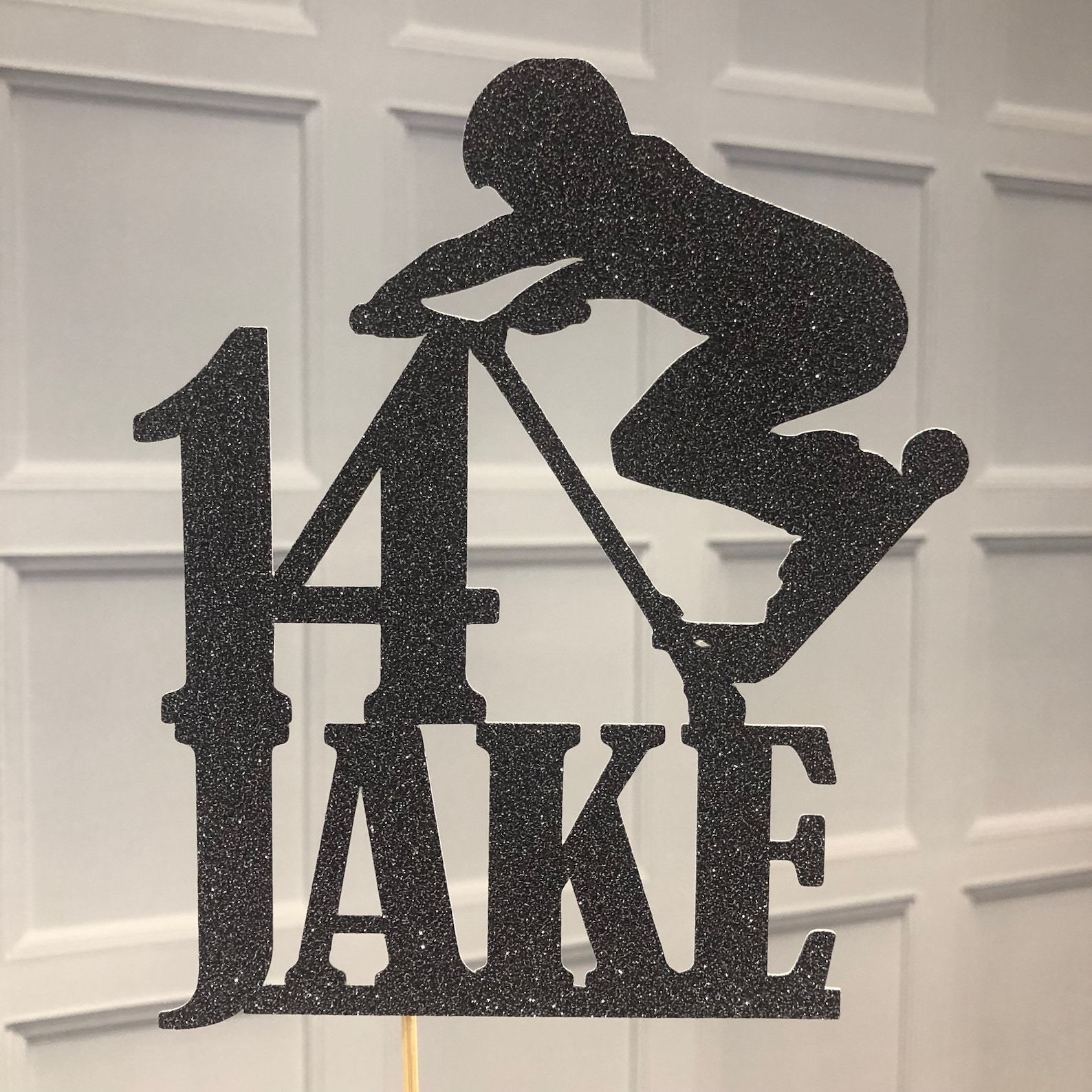 Personalised scooter cake topper glitter scooter cake topper Etsy