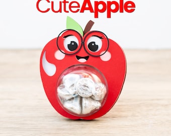 Apple Candy Holder SVG | Back to School Treat Box (Digital Download)