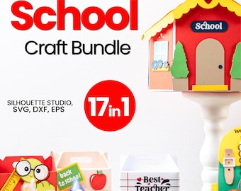 17-in-1 School Candy Holder SVG Bundle – Back to School Treat Box Designs (Digital Download)