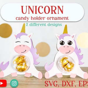 UNICORN candy holder, ornament gift SVG  - DIGITAL download