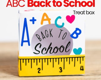 ABC Back to School Treat Box SVG | Candy Favor Box (Digital Download)