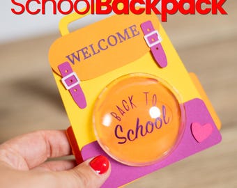 Backpack Candy Holder SVG | Back to School Treat Box (Digital Download)