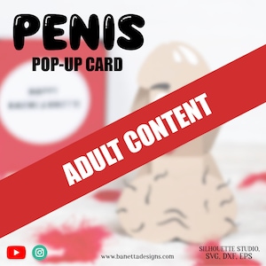 Carta POP-UP per adulti BACHELORETTE regalo fai da te del pene in formato SVG - download digitale