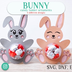 Easter Bunny candy holder, ornament gift SVG - DIGITAL download