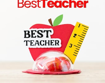 Cute Apple Candy Holder SVG | Back to School Treat Holder | Teacher Appreciation Gift | Classroom Favor | Digital Download Cut File