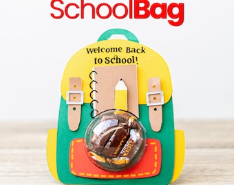 School Bag Candy Holder SVG – Backpack Treat Box, Back to School Cricut Cut File