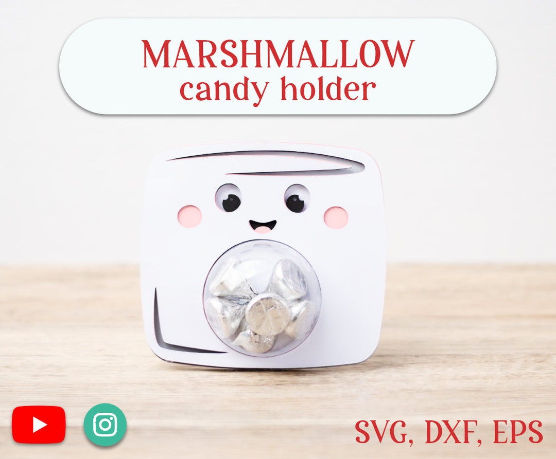 MARSHMALLOW Candy Holder, Ornament Gift SVG DIGITAL Download Etsy