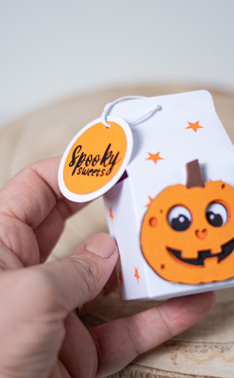 HALLOWEEN Treat N' Treat MILK Boxes Candy Holder, Treat Box, Gift SVG