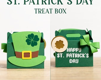 St. PATRICK'S day Treat BOX, ornament gift SVG - digital download