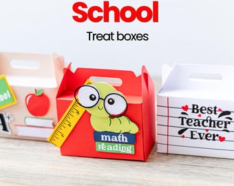 School Treat Box SVG – Cricut Cut File, Back to Teacher Box (Digital Download)