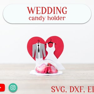 WEDDING candy holder, ornament gift SVG - DIGITAL download