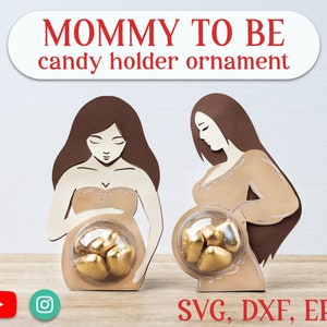 MOMMY to be, pojemnik na cukierki na Dzień Matki, prezent ozdobny SVG - CYFROWE POBIERANIE