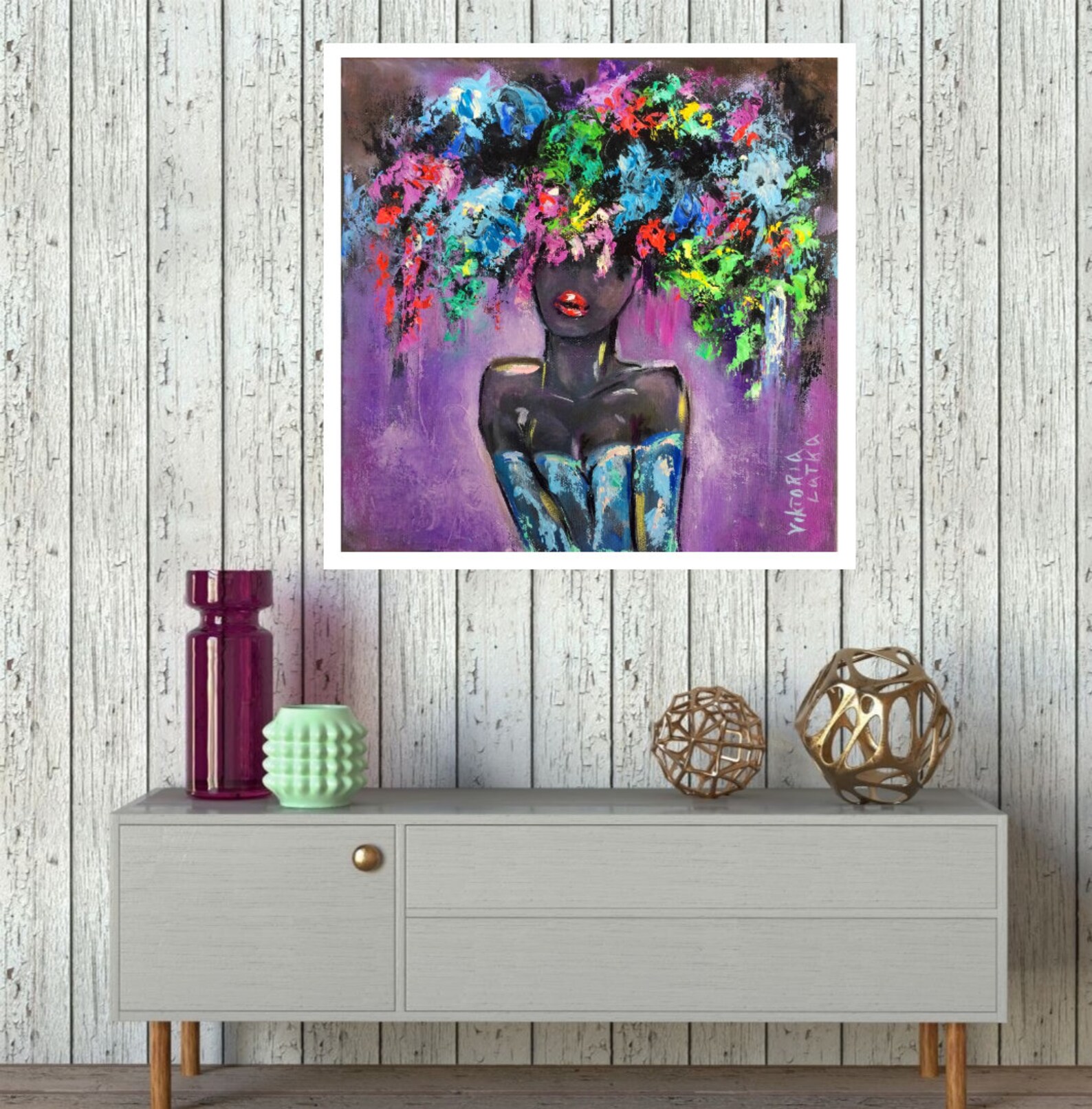 African American Art Print Original Painting Poster Black - Etsy