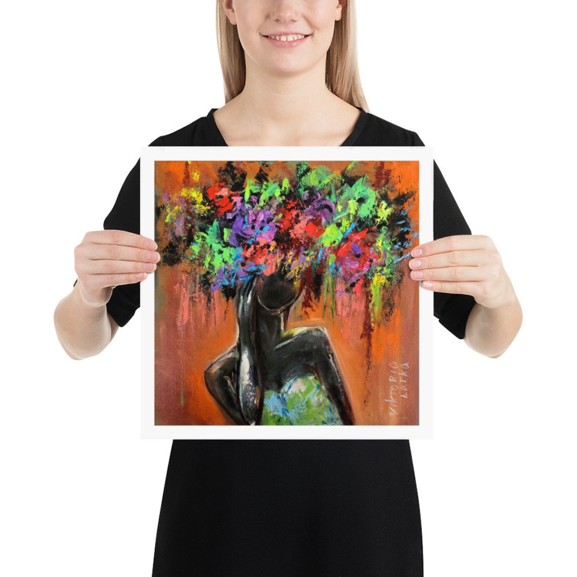 African American Art Print Original Art Poster Black Woman | Etsy