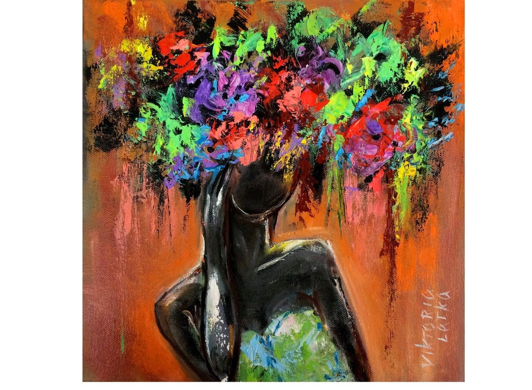 African American Art Print Original Art Poster Black Woman Painting ...