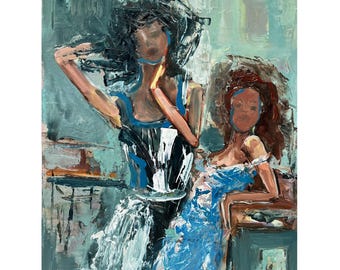 Kunstdruck „Frauenbild“: Original-Kunstposter, gesichtsloses Porträt im Vintage-Stil, Kunst für Mädelsabende