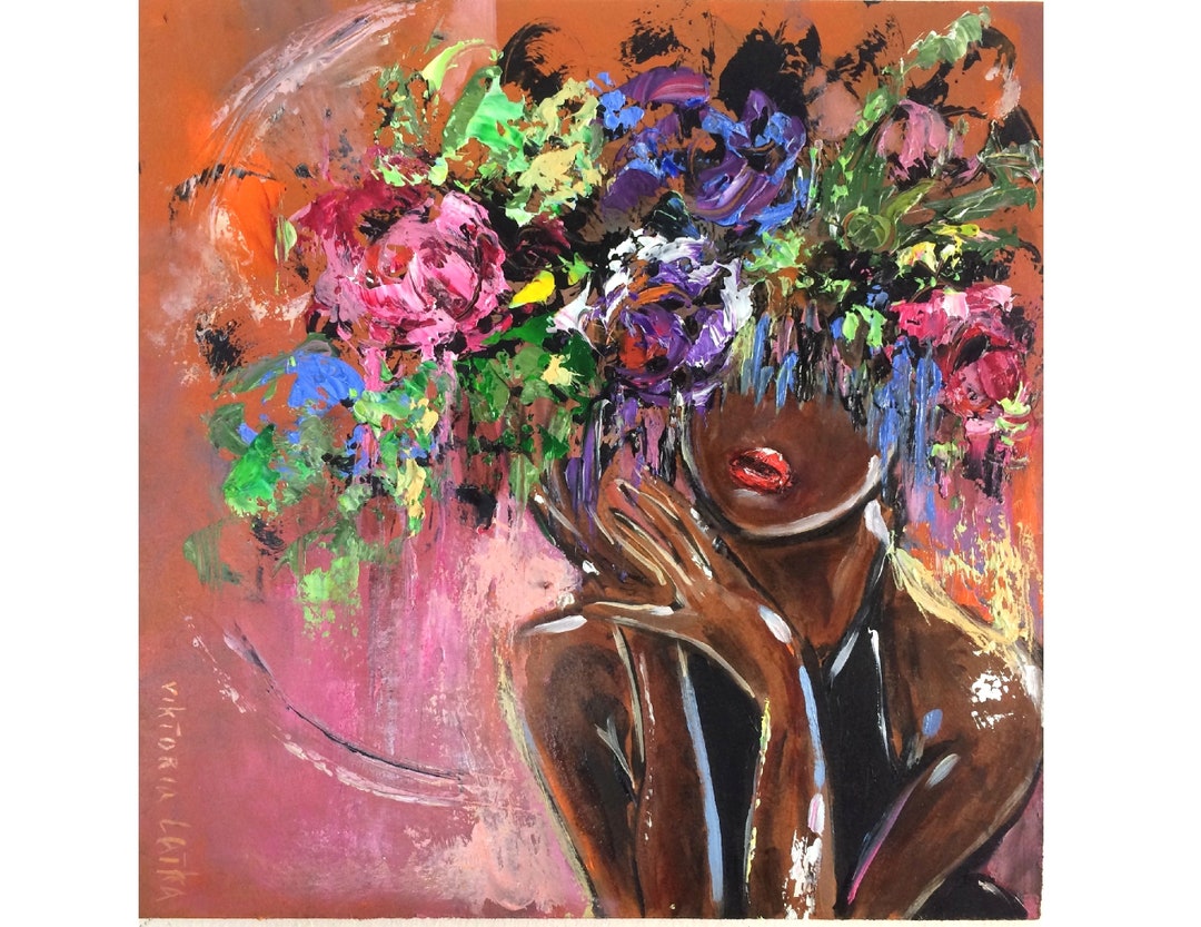 Black Woman Painting Print Original Art Print Faceless Woman Art Poster ...
