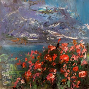 Poppies Painting Print Original Art Wildflowers Art Print Flowers Artwork Field Poppies Wall Art Abstract Floral Poster Poppies Wall Art