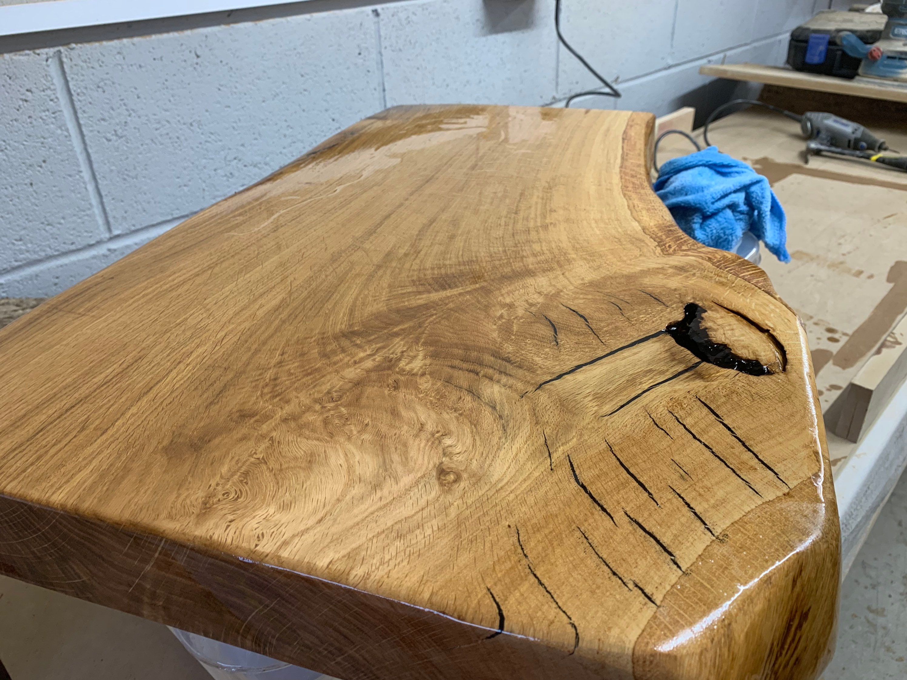 Live edge oak cutting board Etsy