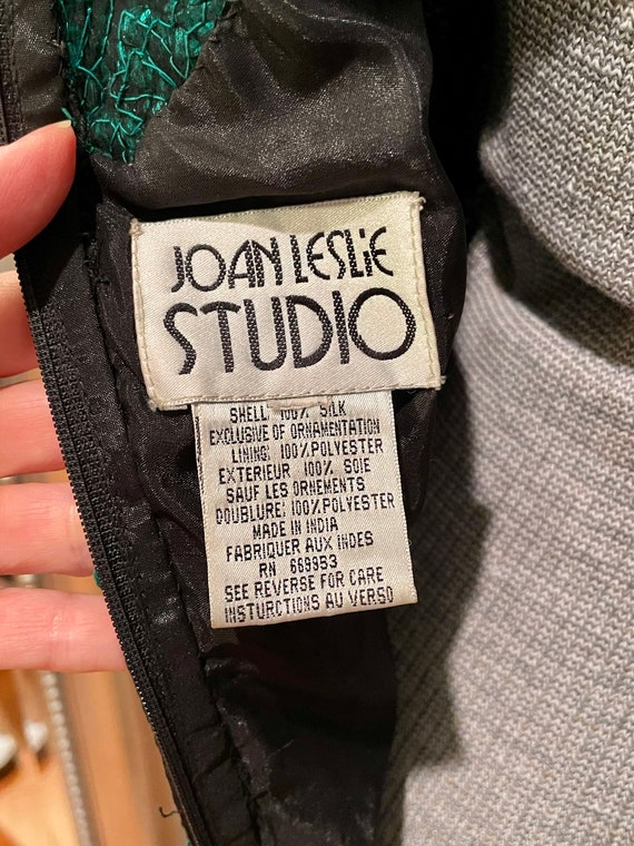 Vintage Joan Leslie Studio Silk and Sequin Zebra … - image 10