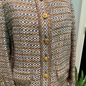 1960's Couture Chanel Fantasy Tweed Suit image 7