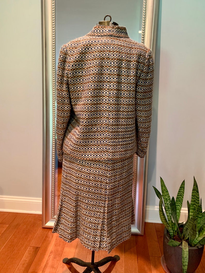 1960's Couture Chanel Fantasy Tweed Suit image 6