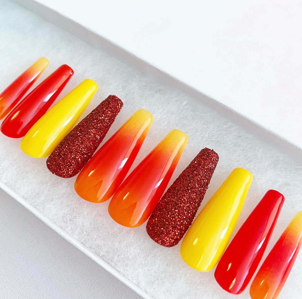 Acrylic & Press On Nails Craft Supplies & Tools Colour Changing Sunset