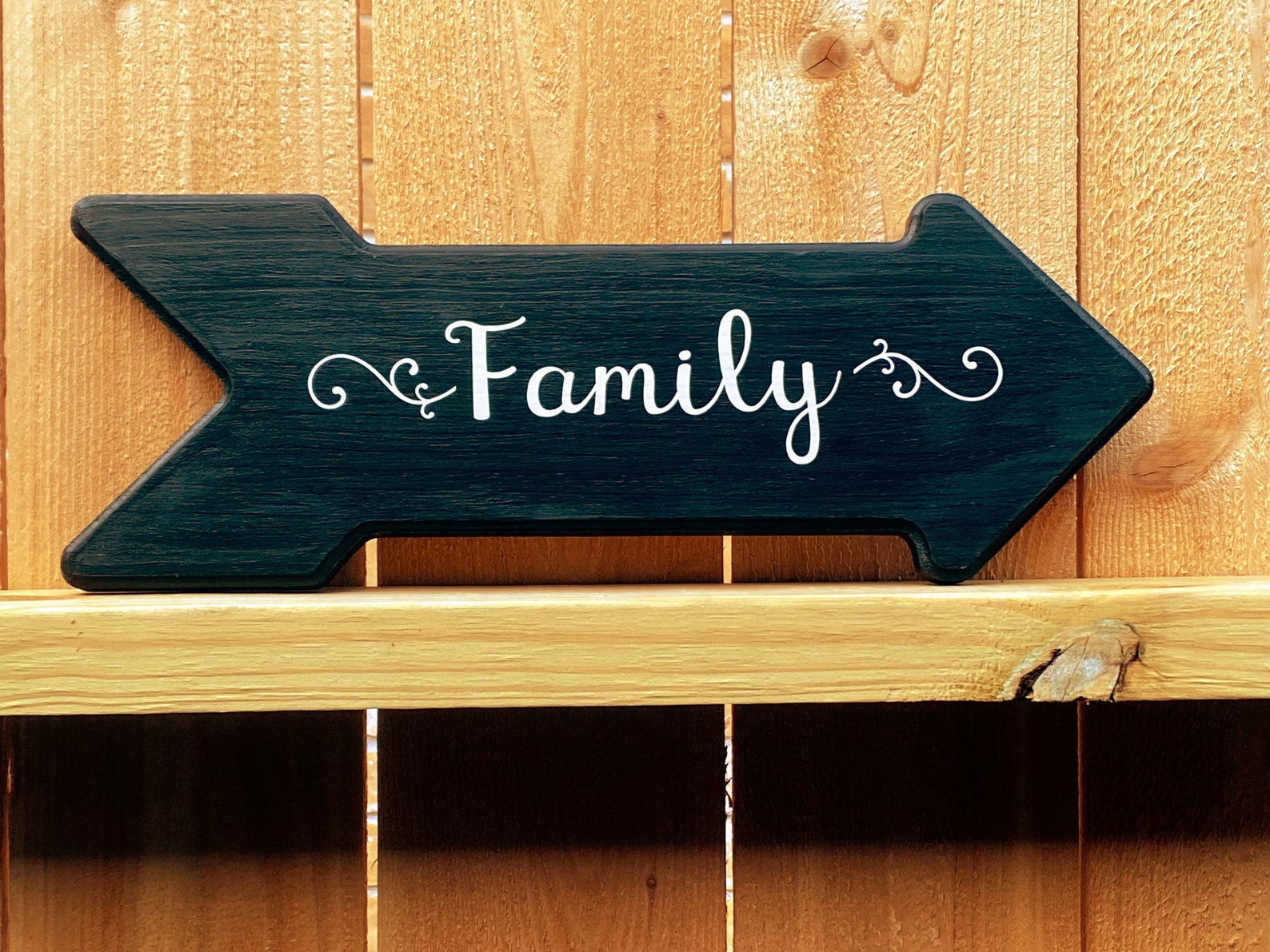 Signo familiar / Signo de flecha de madera / Decoración del | Etsy
