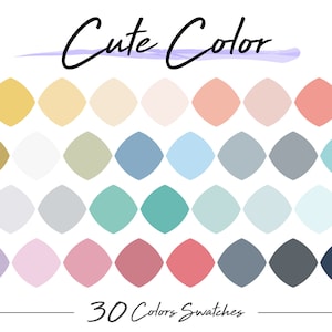 The color palette, procreate, swatches color, Handpicked colors to help you with your designs